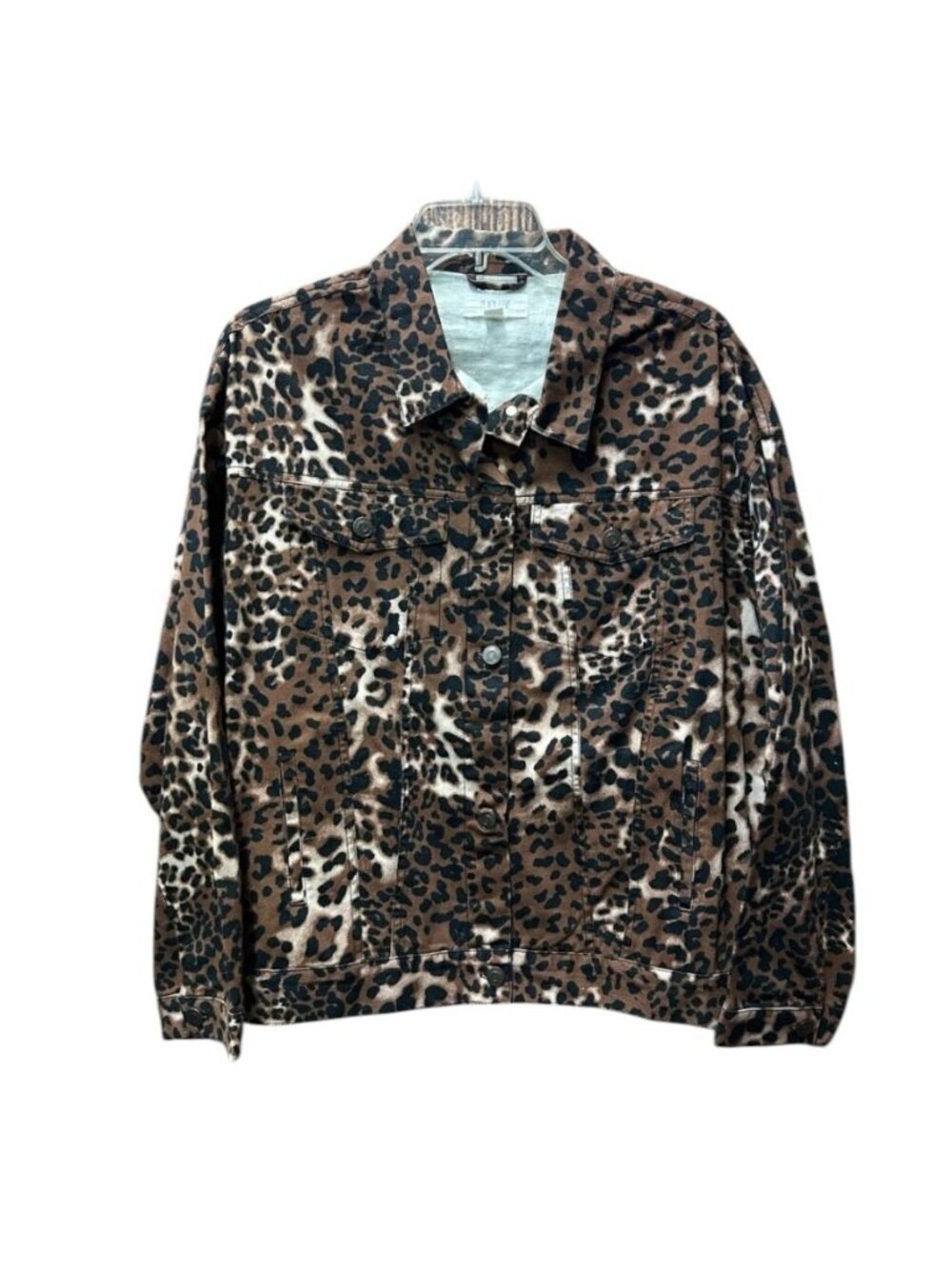 Peach Love leopard print jacket SIZE LARGE